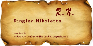 Ringler Nikoletta névjegykártya